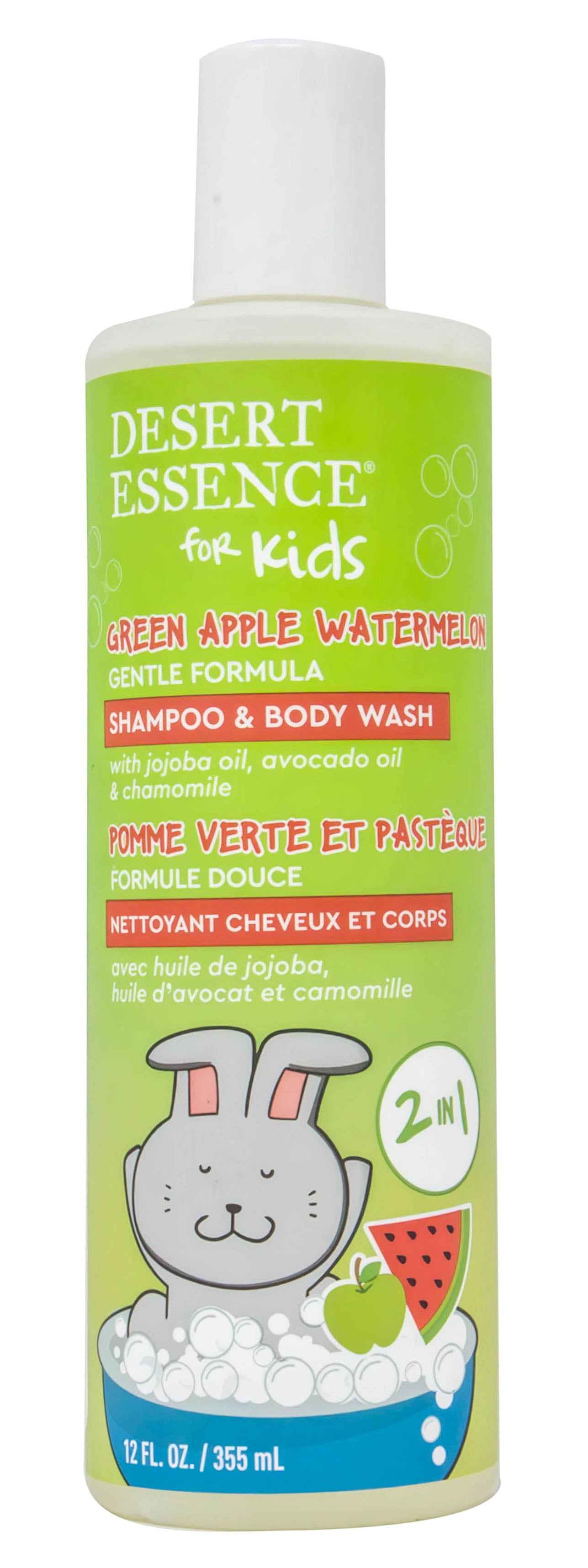 Kids 2-in-1 Shampoo & Body Wash, Green Apple Watermelon