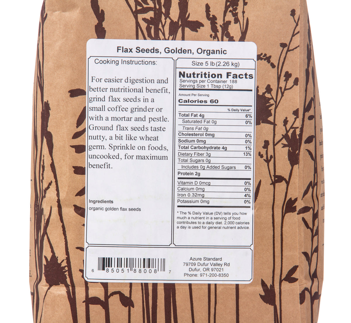 Flax Seeds, Golden, Organic
