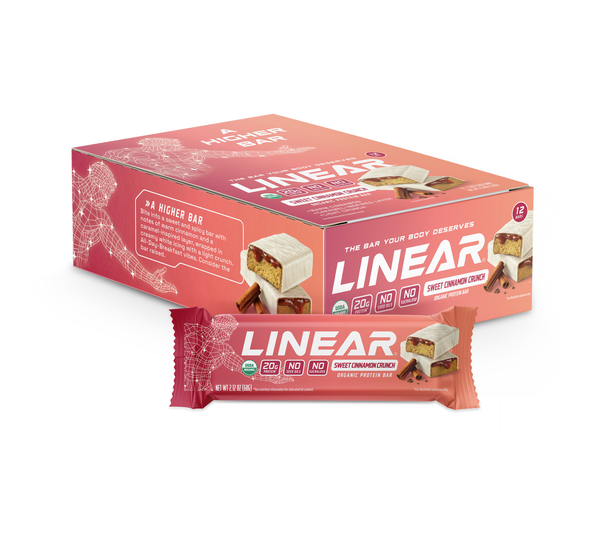 Protein Bar, Sweet Cinnamon Crunch, Organic