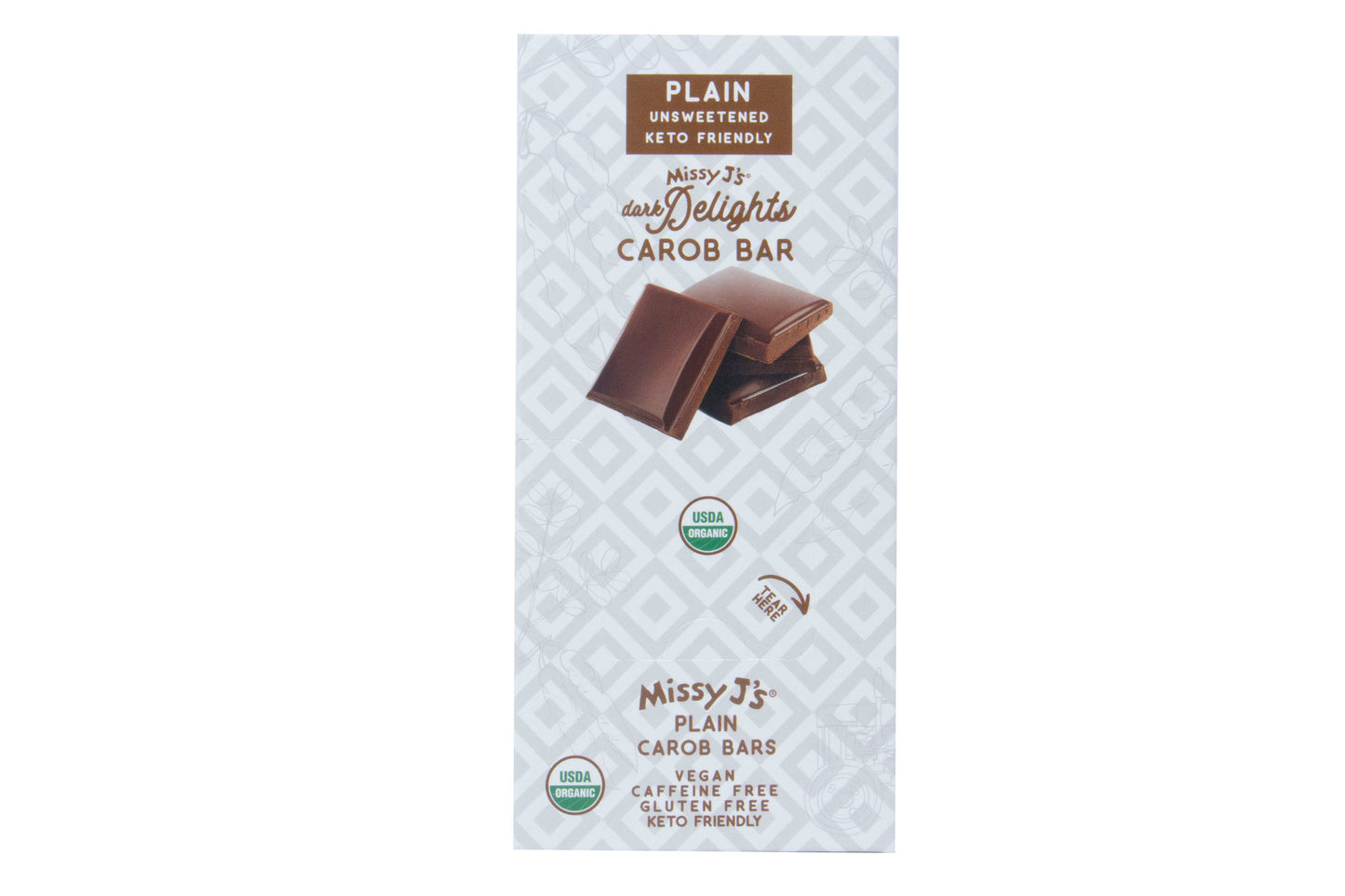 Dark Delight Carob Candy Bar, Unsweetened, Organic