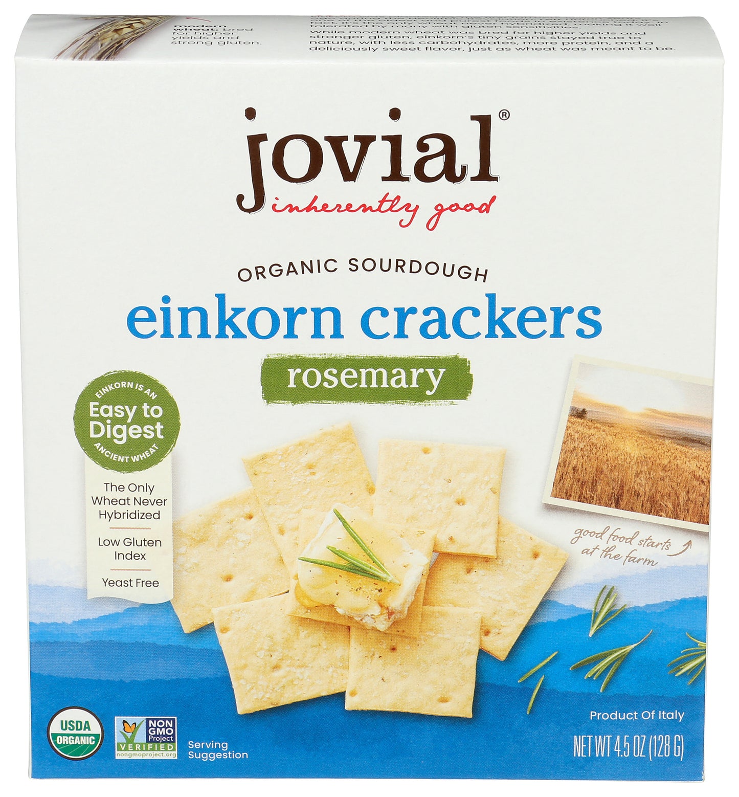 Crackers, Rosemary, Sourdough Einkorn, Organic