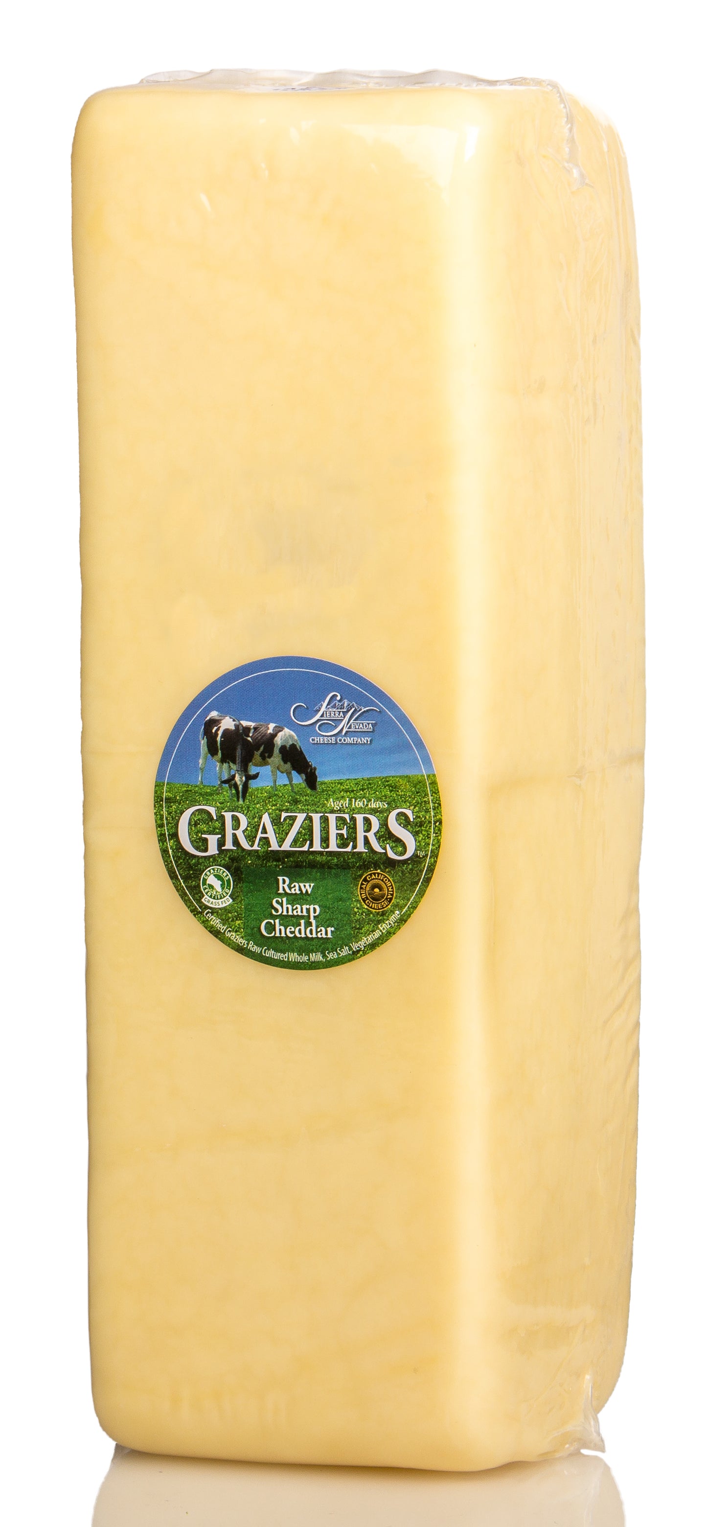 Graziers, Sharp Cheddar, Raw, Grass-Fed, Pastured, Random Weight