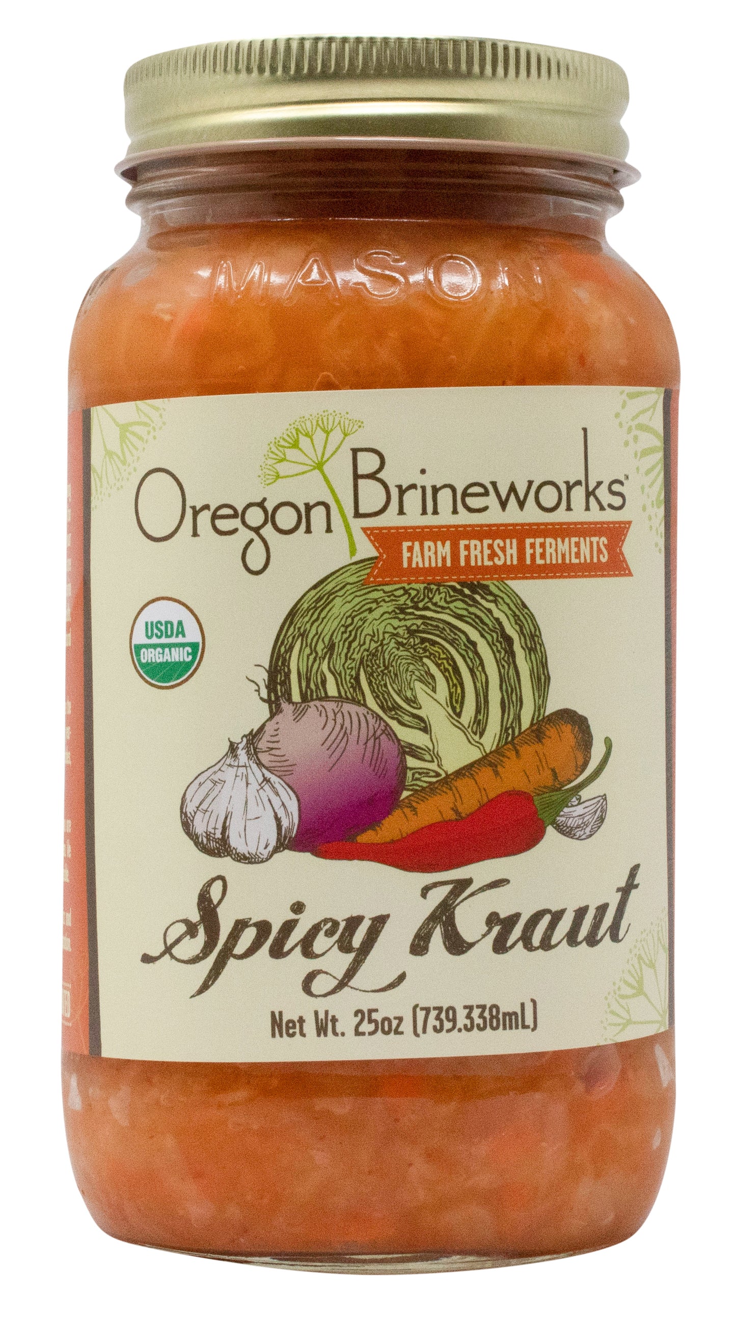 Spicy Kraut, Raw, Fermented, Organic