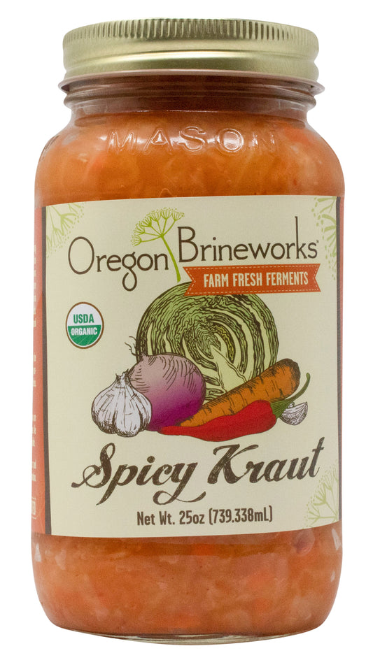 Spicy Kraut, Raw, Fermented, Organic