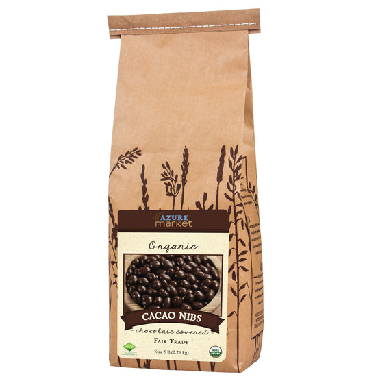 Cacao Nibs, Dark Chocolate Covered, Organic, Fair Trade