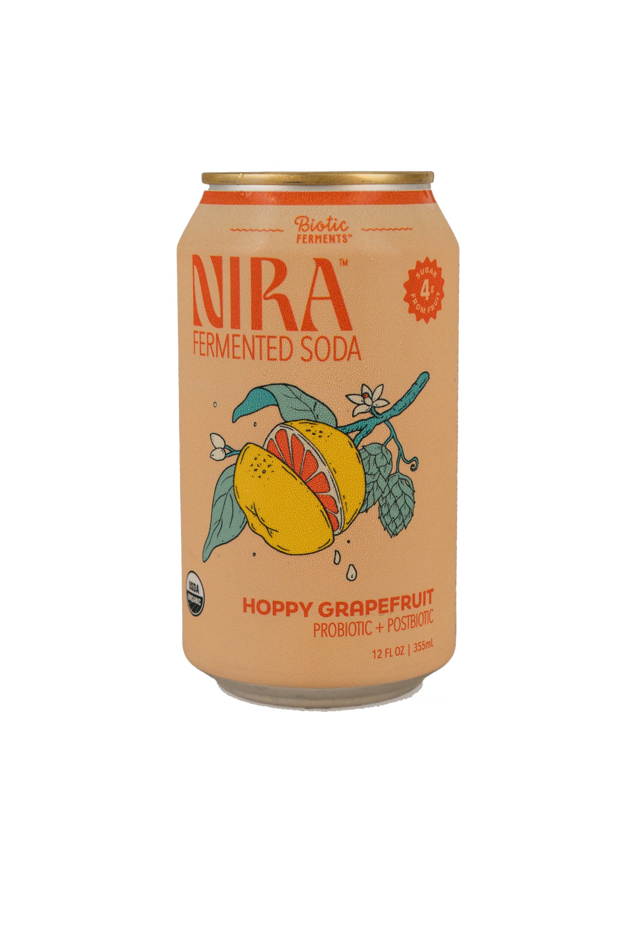 Nira Fermented Soda, Hoppy Grapefruit, Organic