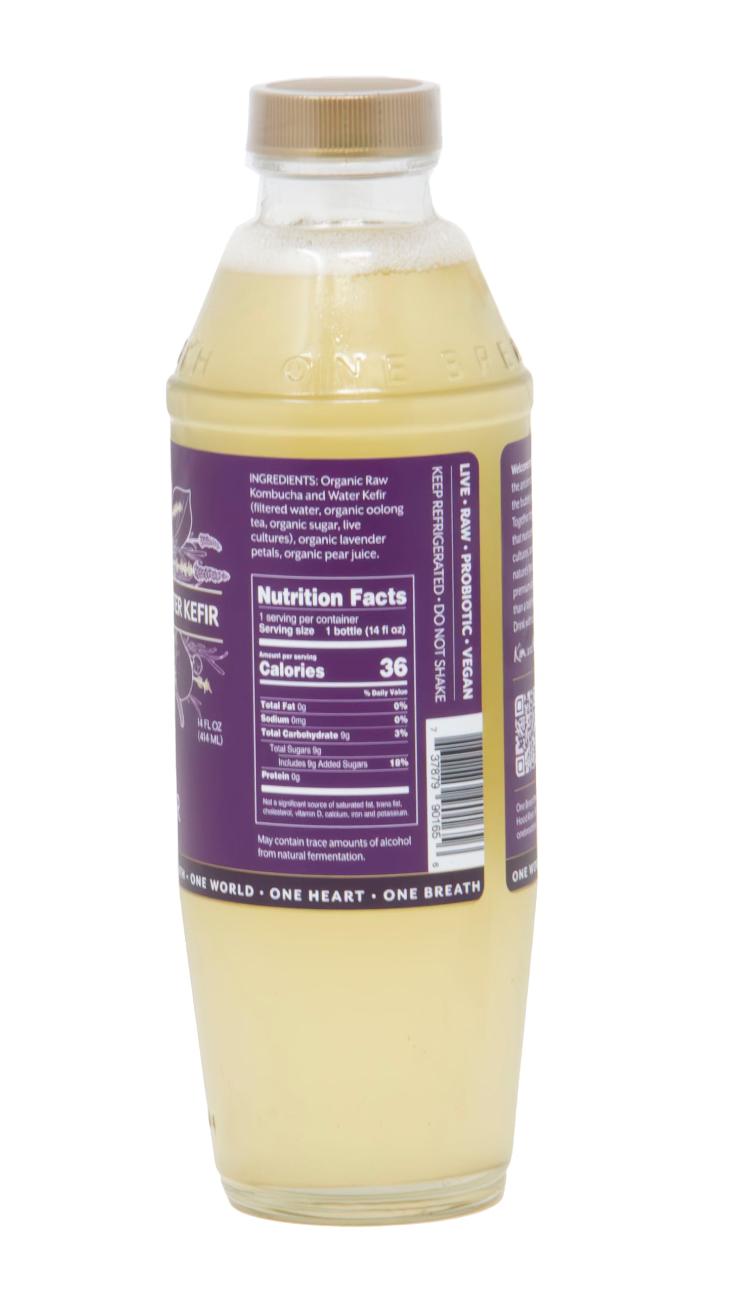 *Kombucha & Kefir Water, Pear & Lavender, beStill, Raw