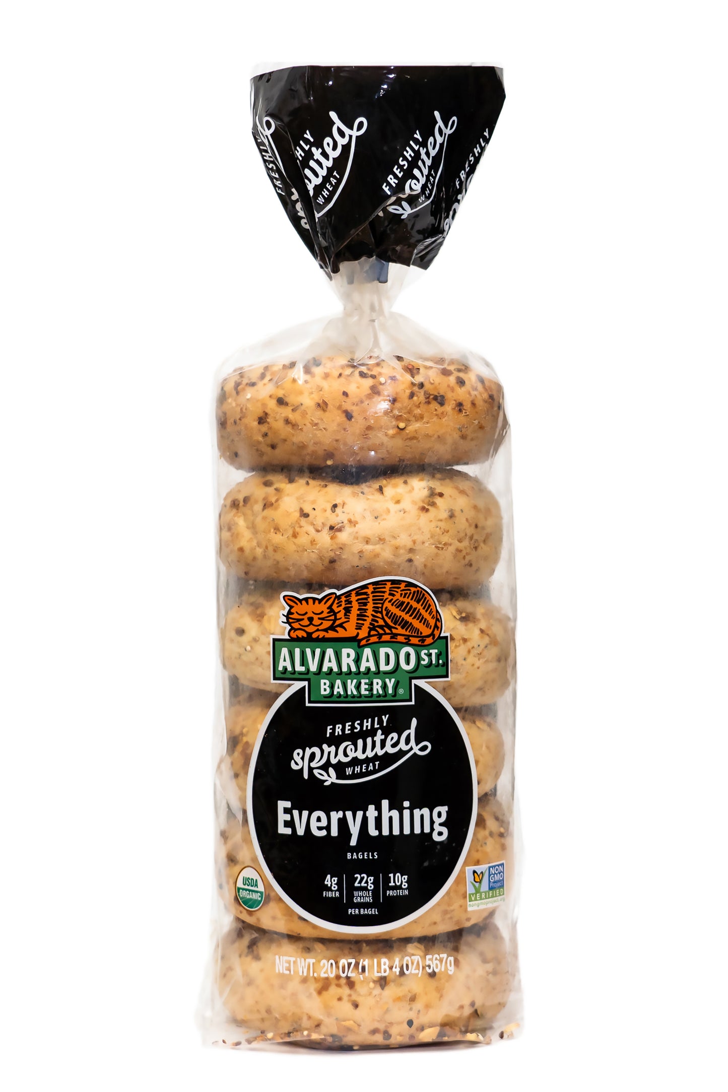 Sprout Wheat Bagels Everything, Frozen, Organic