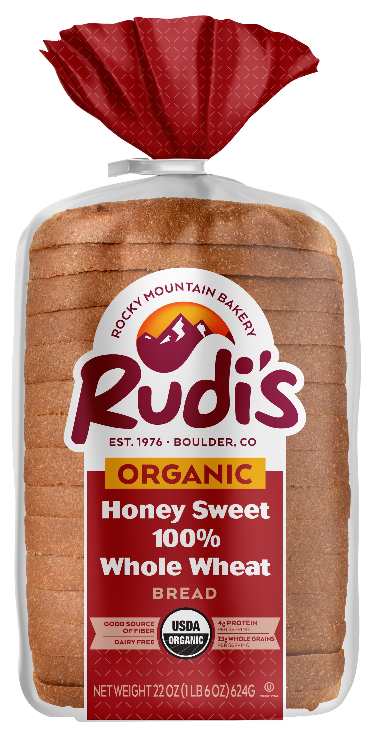 Honey Sweet Whole Wheat Bread, Frozen, Organic