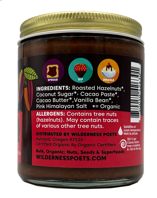 Chocolate Hazelnut Butter, Organic