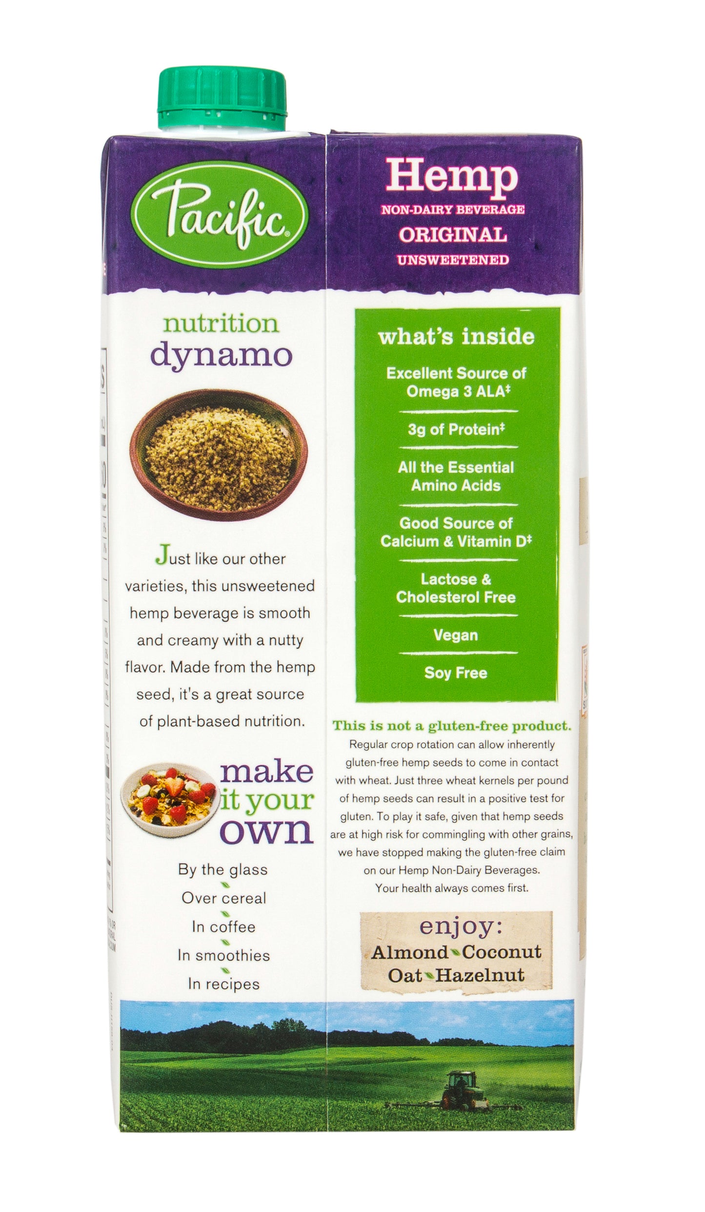 Hemp Milk, Unsweetened, Original, All Natural