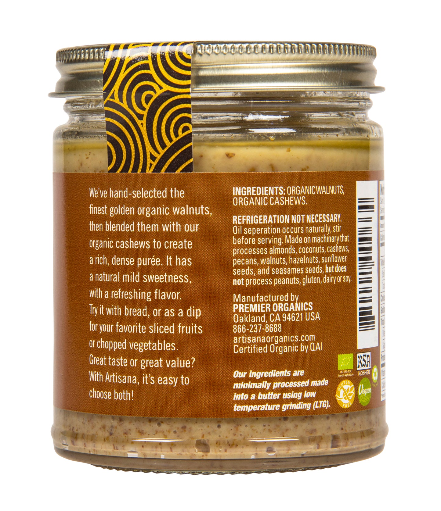 Walnut Butter, Raw, Organic