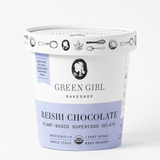 Gelato, Plant-Based, Reishi Chocolate, Frozen, Organic