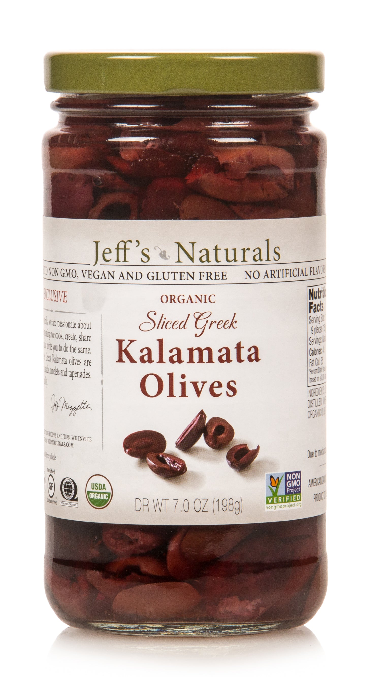Kalamata Olives, Sliced, Organic