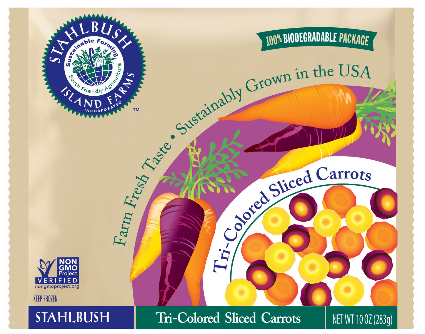 Tri Colored Carrots, Frozen