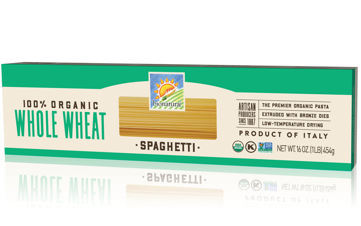 Pasta, Spaghetti, 100% Whole Wheat, Organic