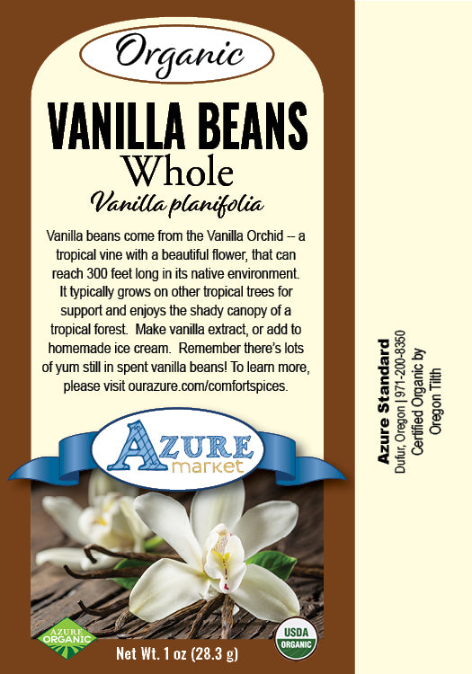 Vanilla Beans, Whole, Organic