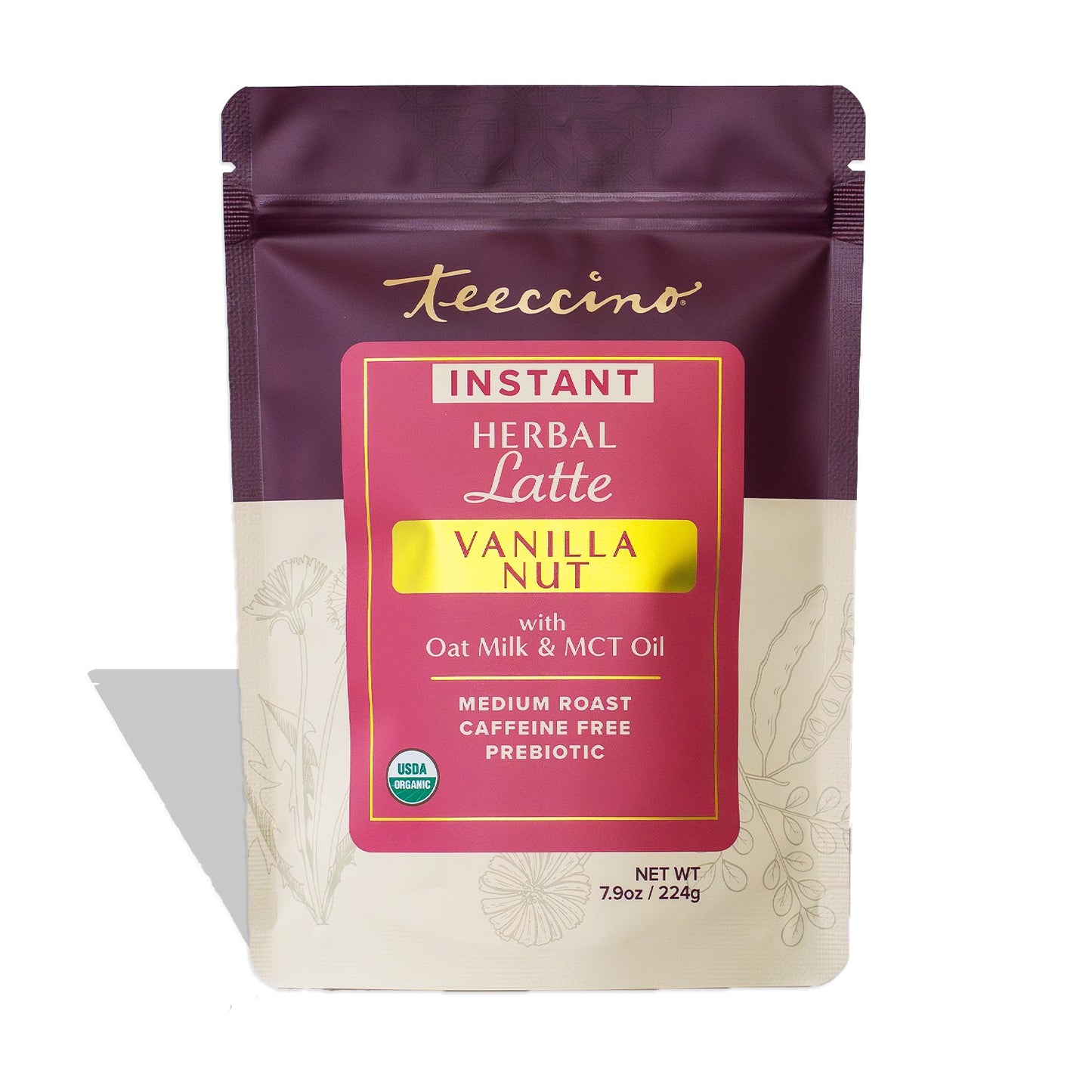 Vanilla Nut, Herbal Latte, Instant, Organic