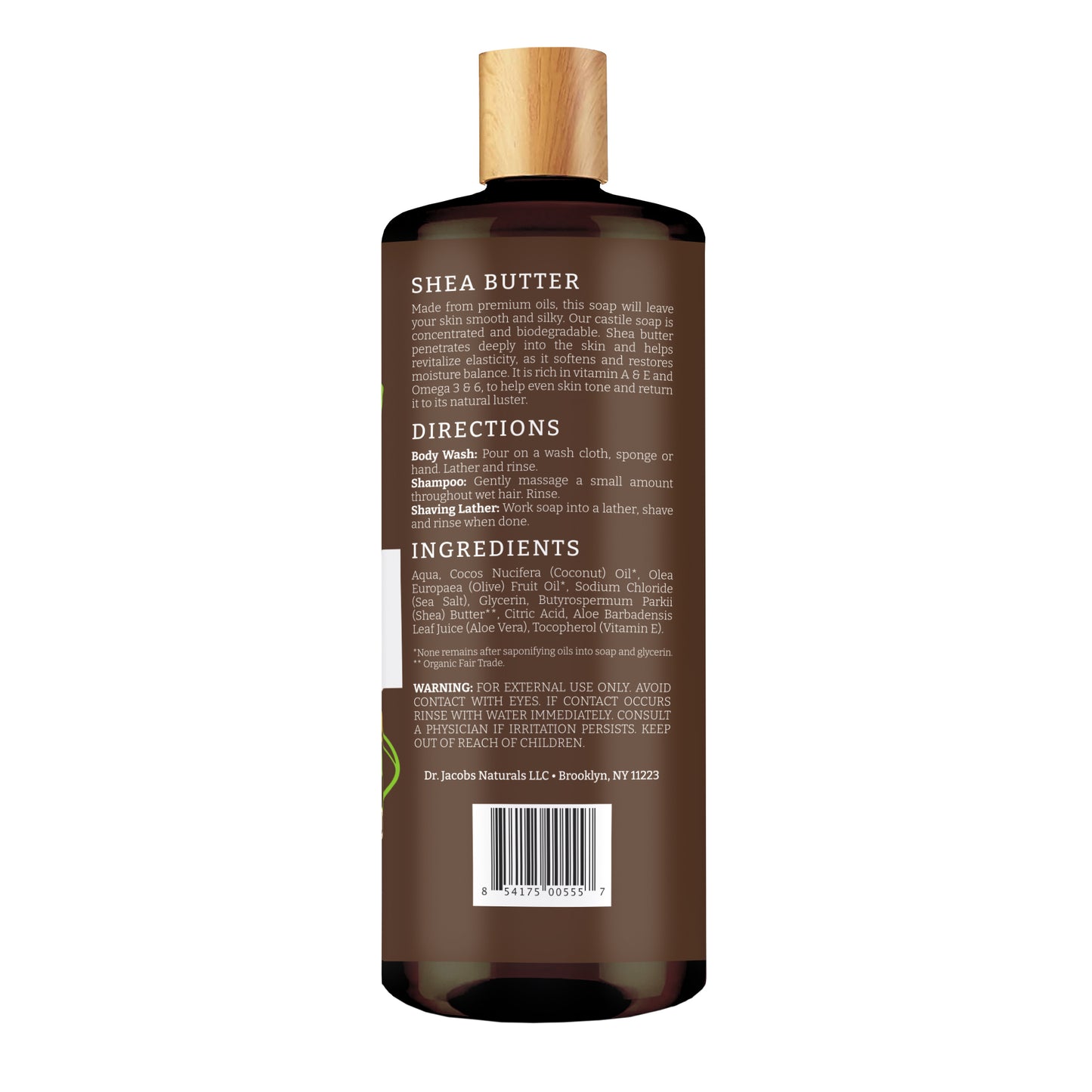 Castile Body Wash, Plant-Based, Shea Butter