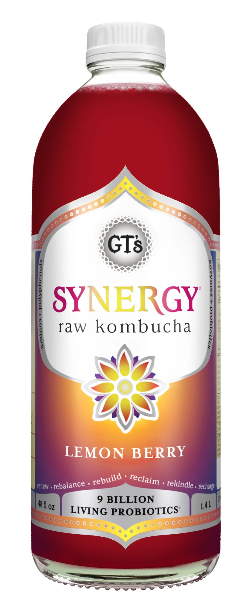 SYNERGY, Kombucha Raw, Lemon Berry