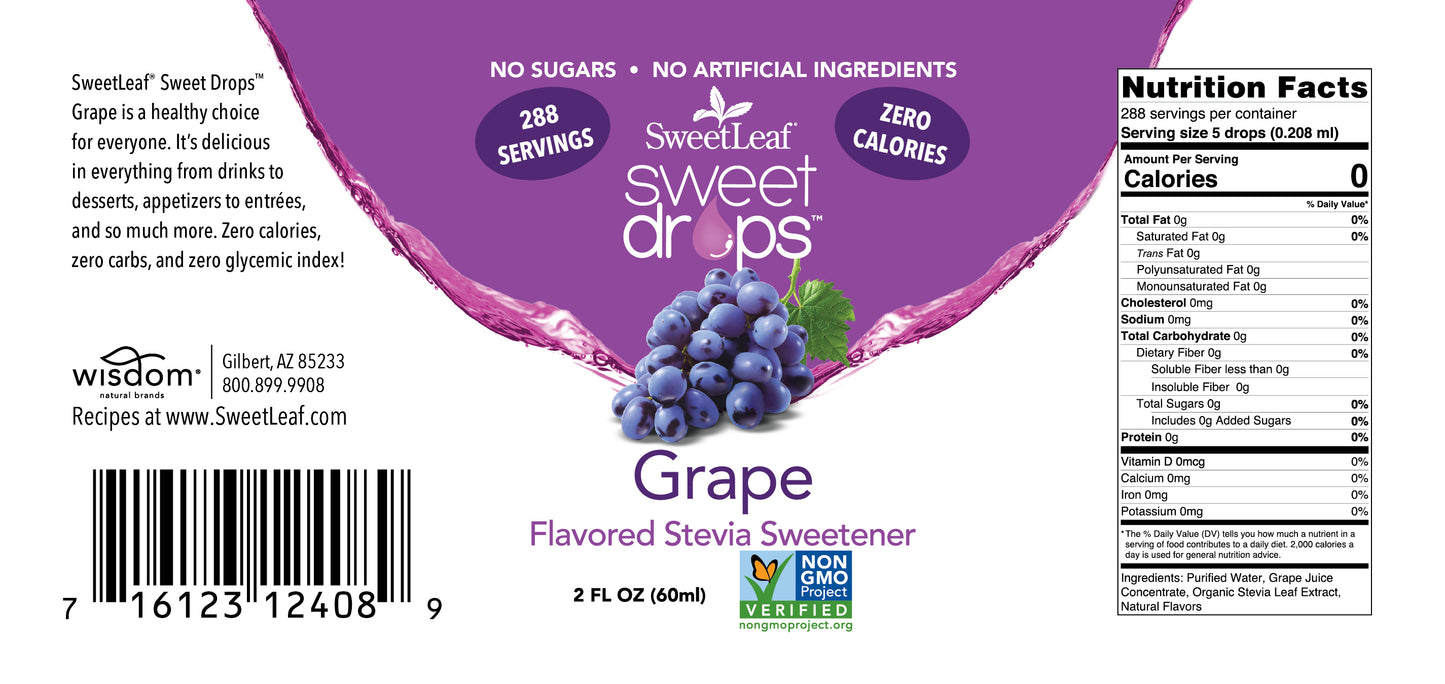 Stevia Clear Liquid, Grape