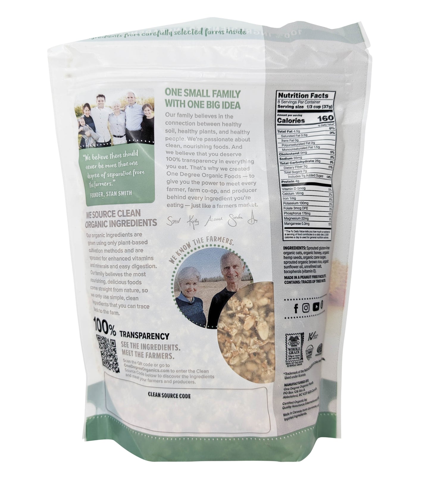 Granola Sprouted, Honey Hemp, Organic
