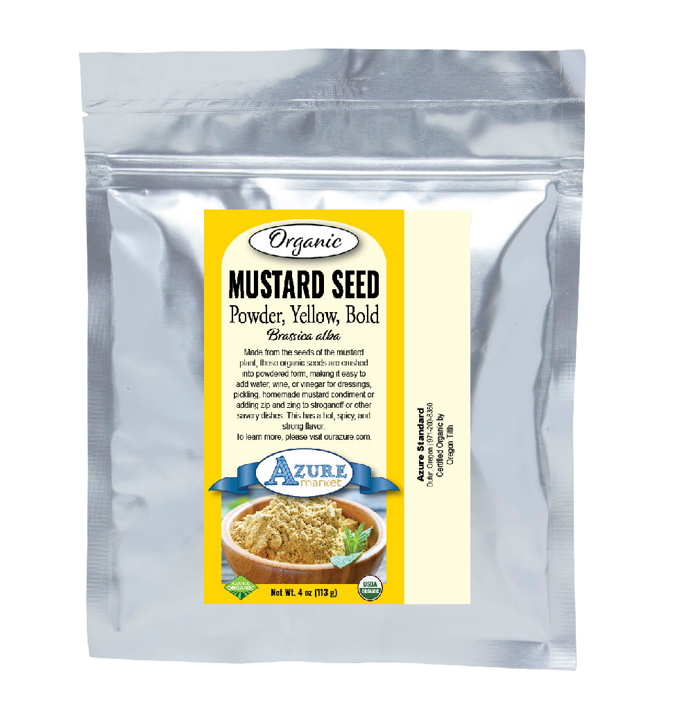 Mustard Seed Powder, Yellow, Bold, Organic