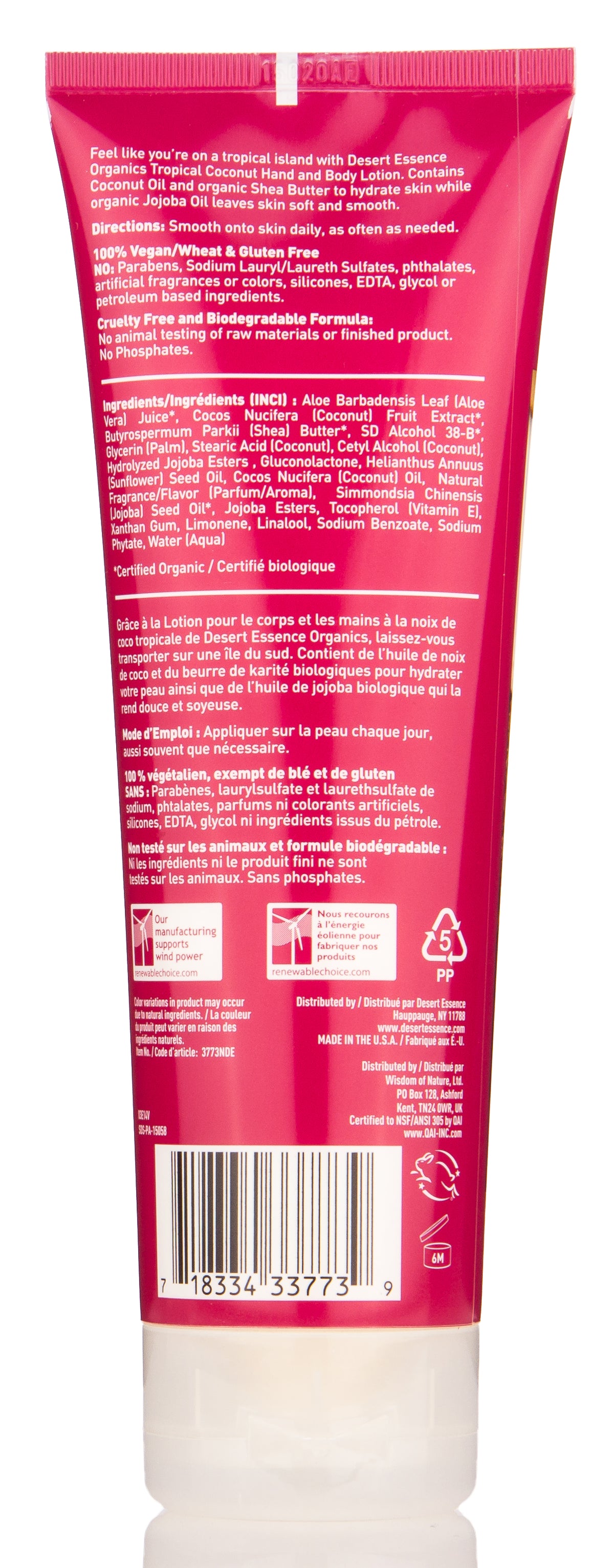 Hand & Body Lotion, Tropical Coconut
