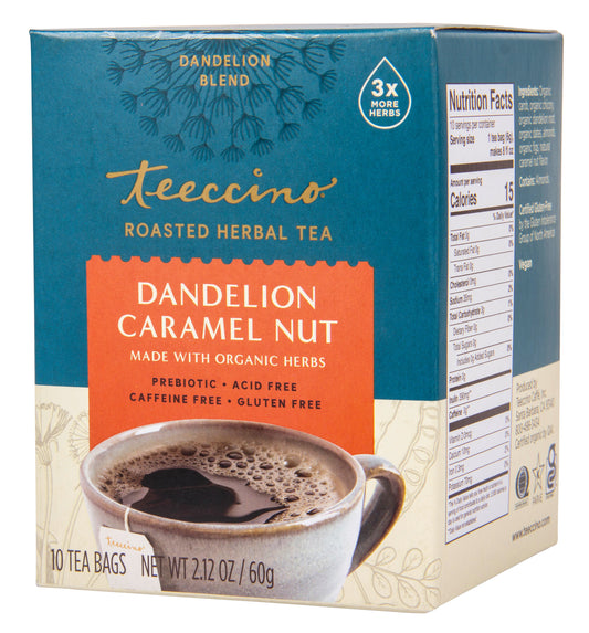 Dandelion Caramel Nut, Roasted, Herbal Tea Bags