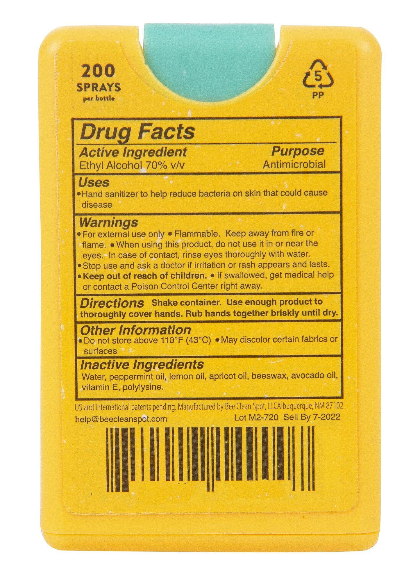 Beeswax Hand Sanitizer, Citrus & Peppermint