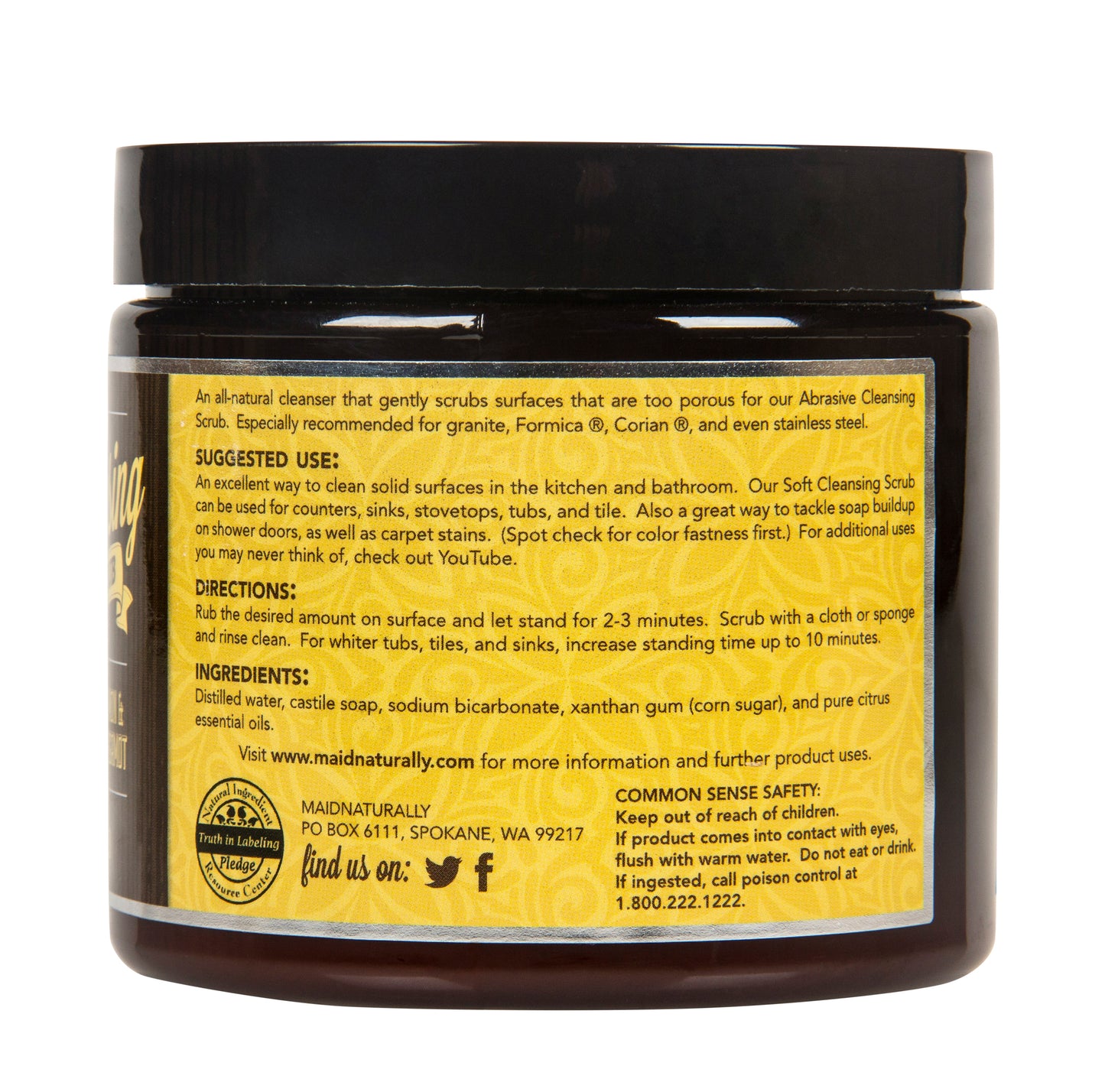 Soft Cleansing Scrub, Lemon & Bergamot