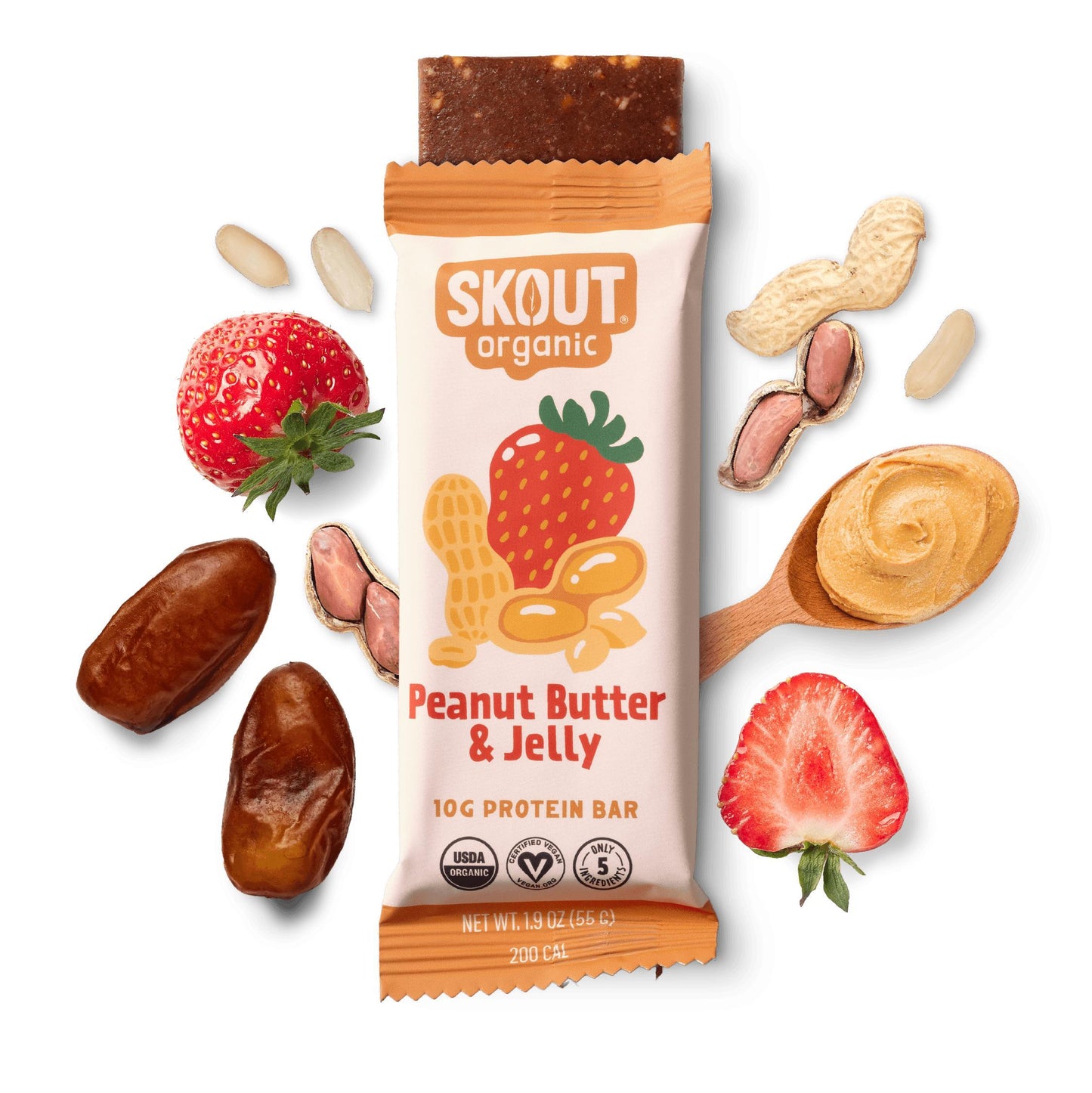 Protein Bar, Peanut Butter & Jelly, Organic