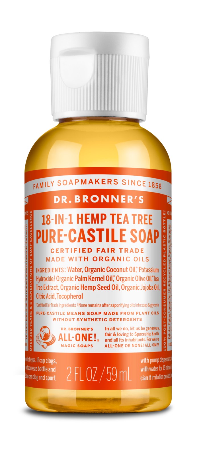 @Hemp Tea Tree Pure Castile Soap, Organic