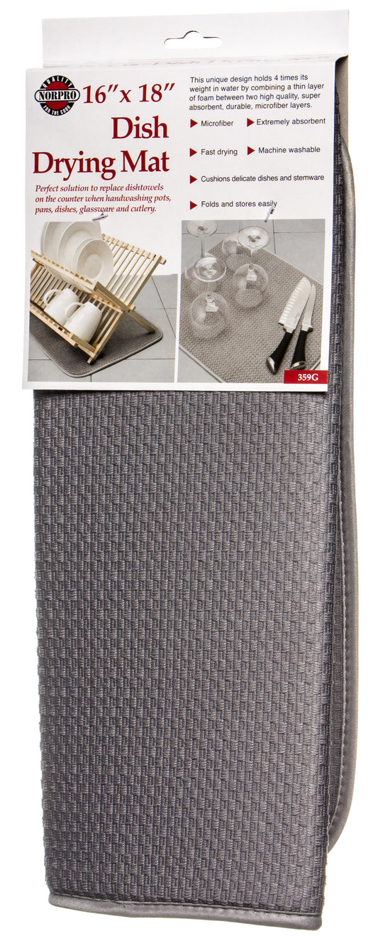 Dish Mat, Grey, 16 inch x 18 inch