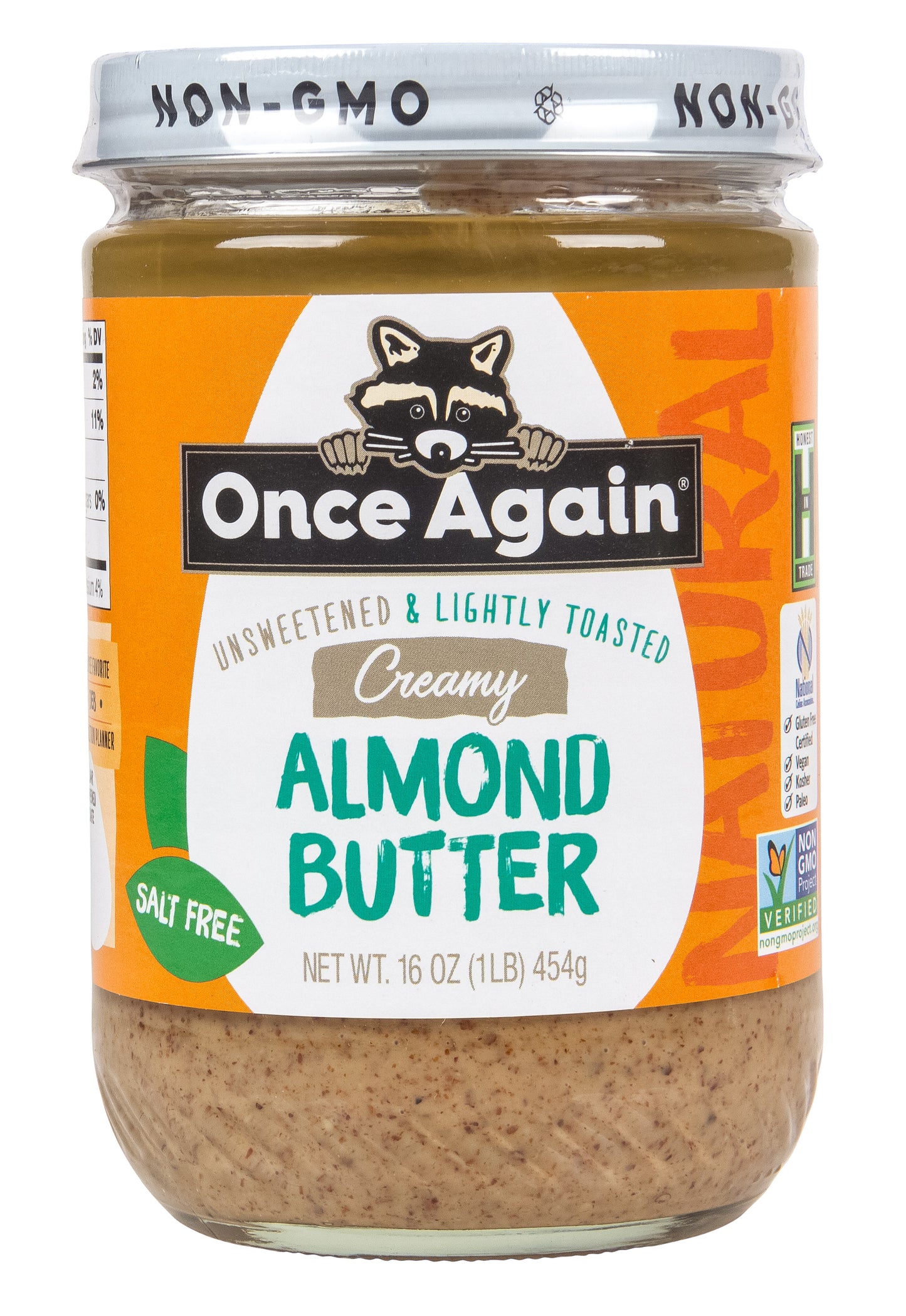 Almond Butter, Creamy, Lightly Toasted, Salt Free