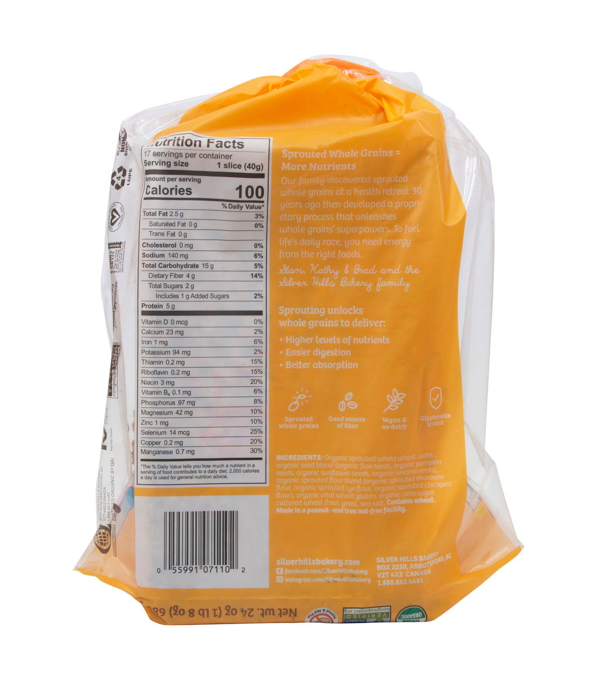 @Wheat Bread, Full Seed Ahead Sprouted, Frozen