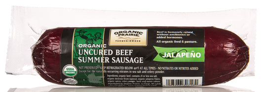 Beef Summer Sausage with Jalapeno, Frozen, Organic