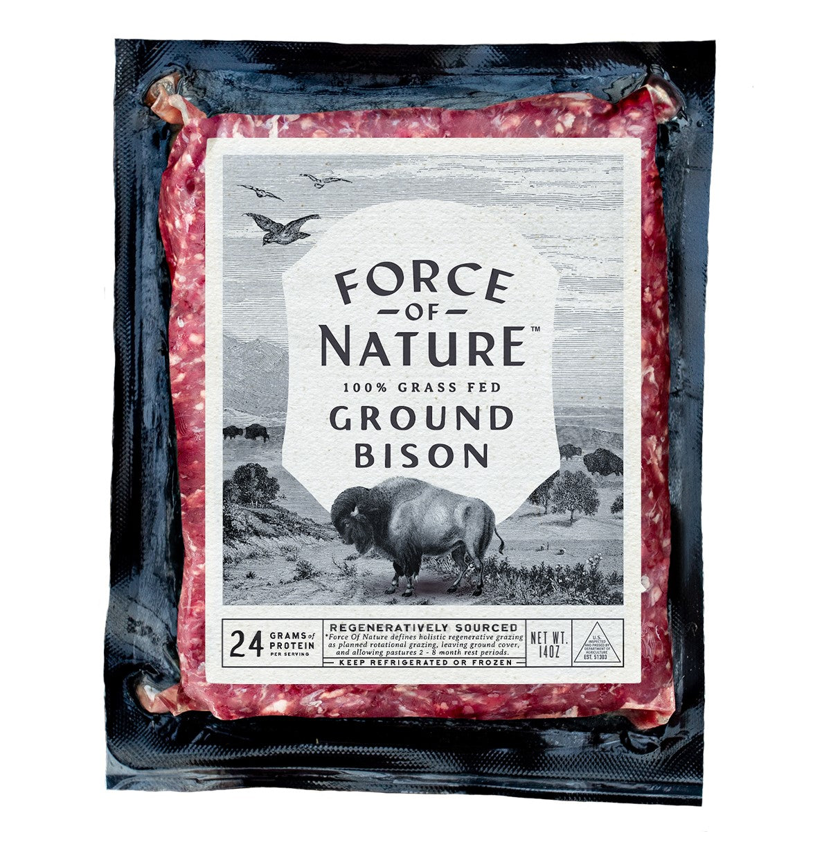 Ground Bison, Grass-Fed, Frozen