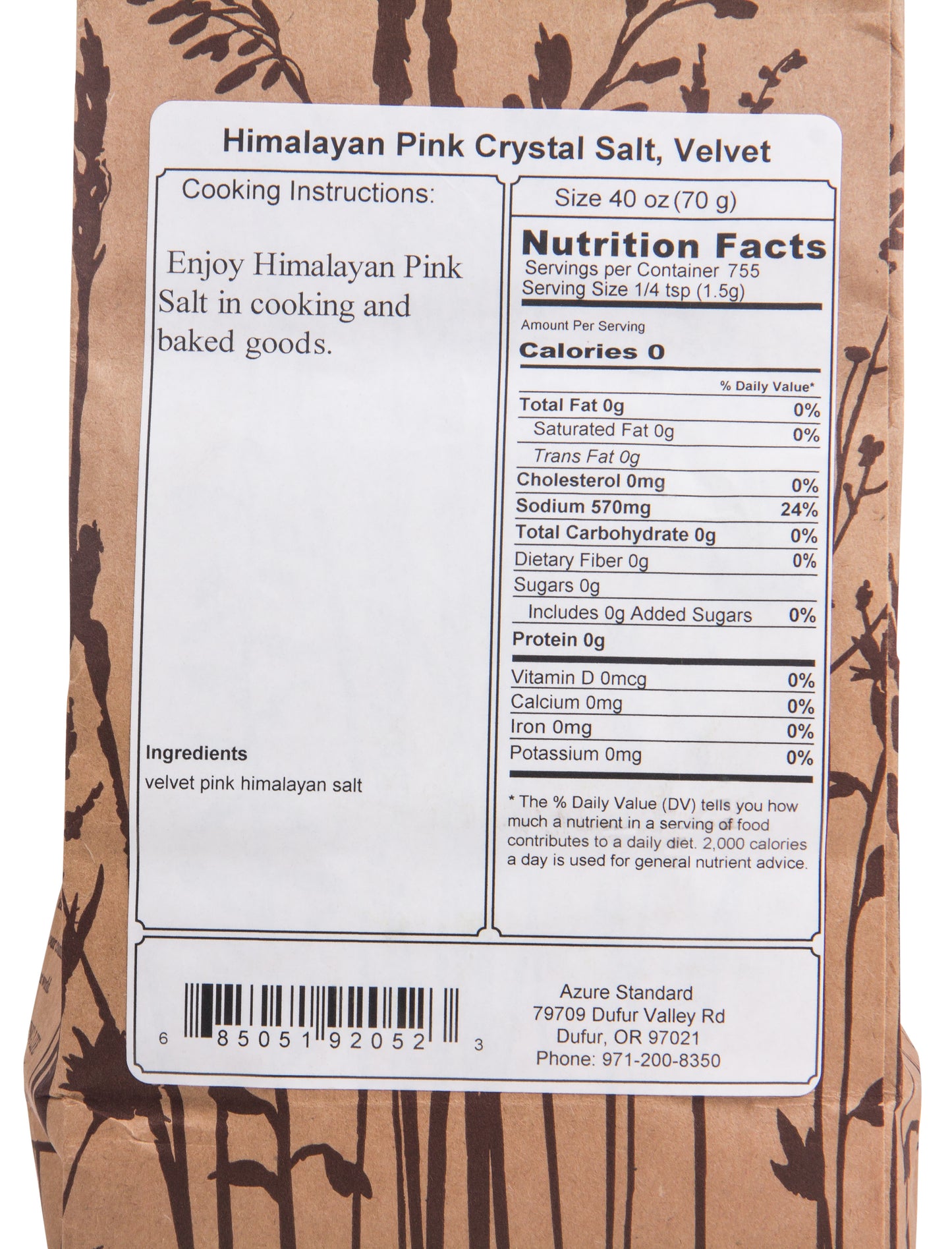Himalayan Pink Crystal Salt, Velvet (powder)