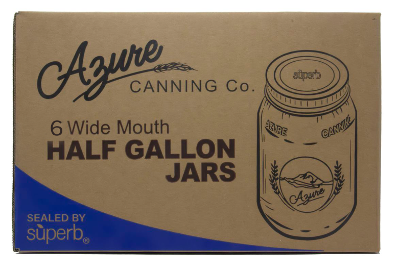 Canning Jars, Half-Gallon, Wide Mouth (with lids & bands)