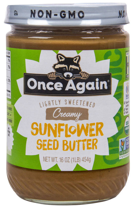 Sunflower Butter, Lightly Sweetened and Salted, Organic