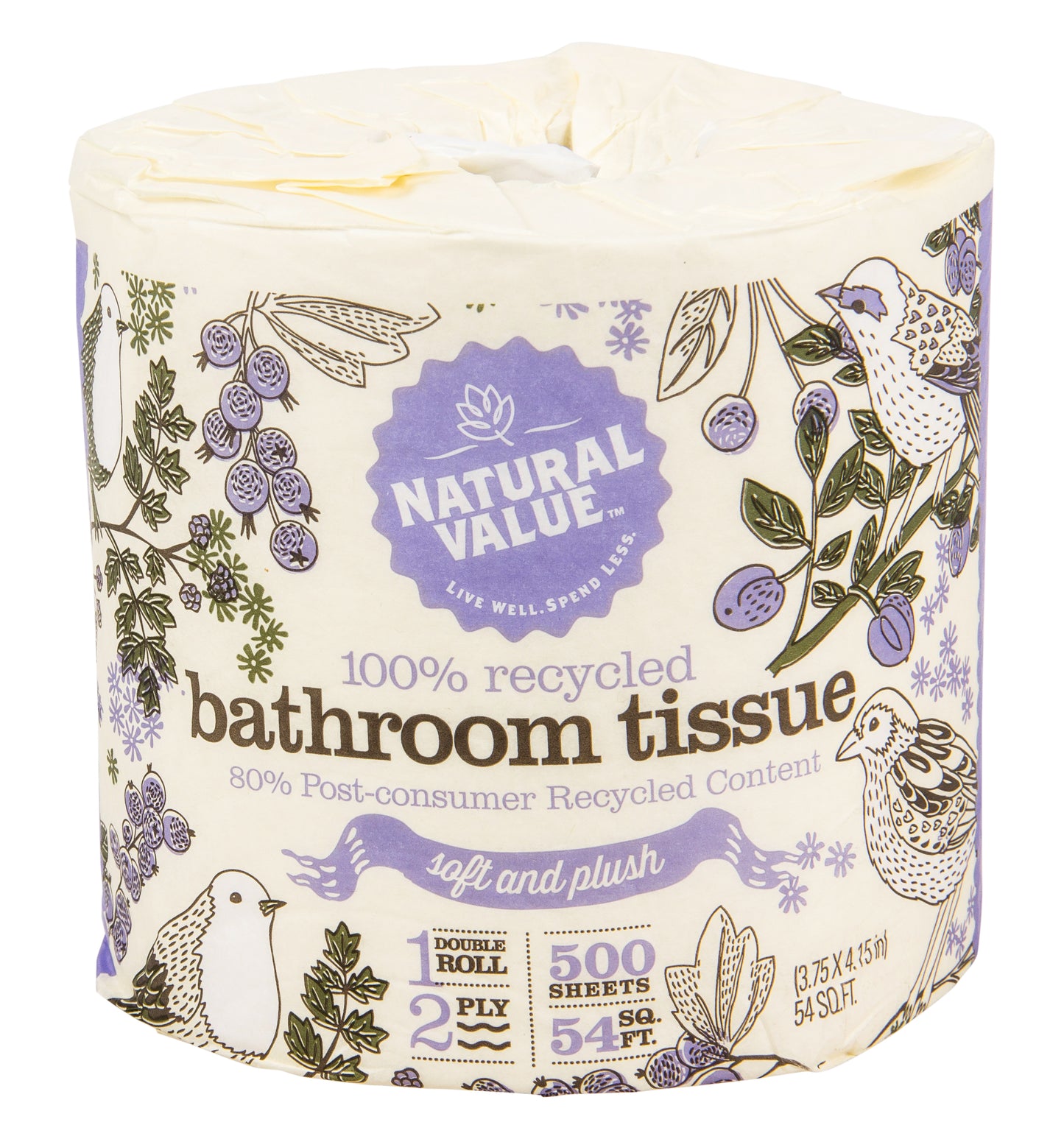 Bath Tissue 500 2ply sheets-Recycled