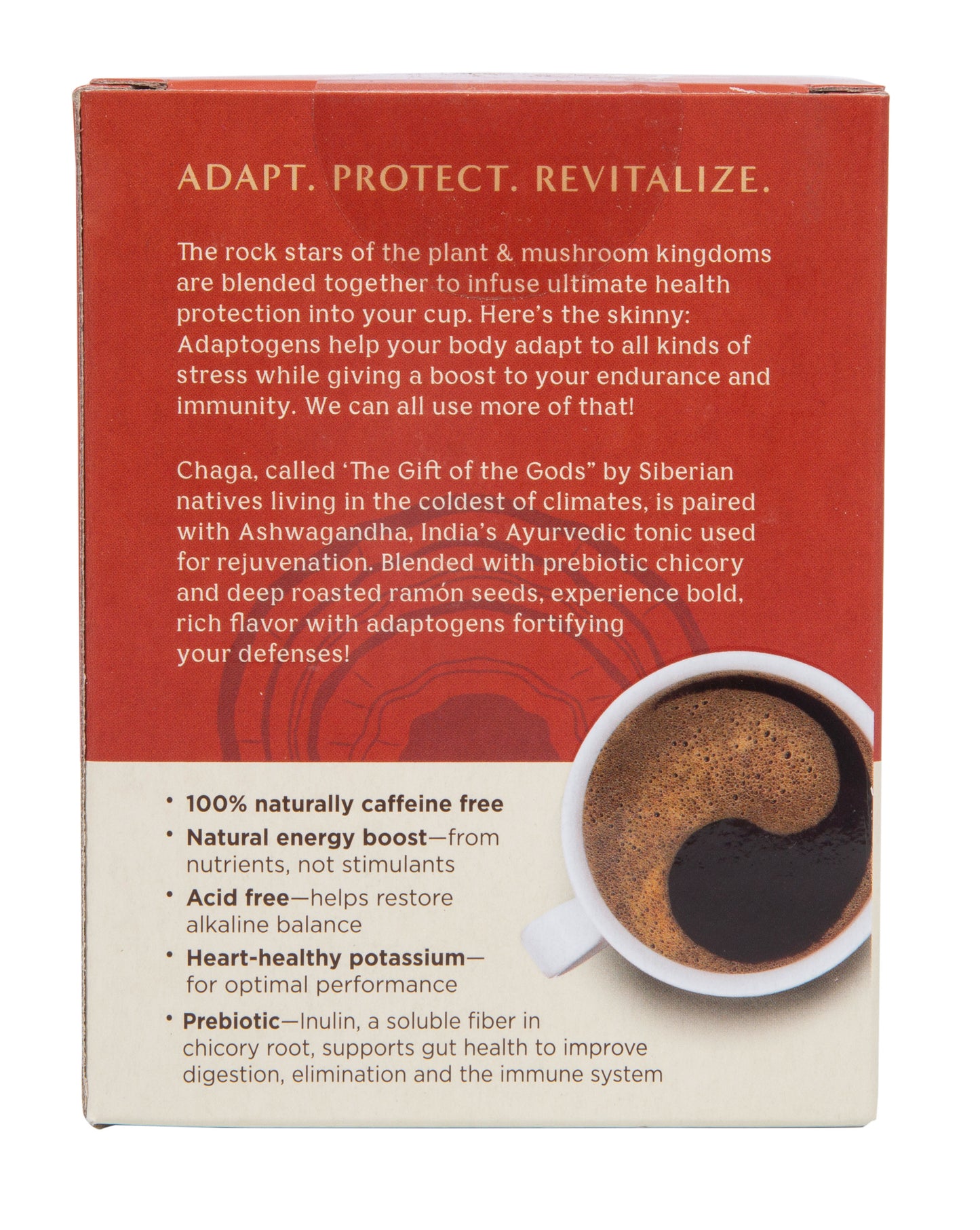 Chaga Ashwagandha, Mushroom Herbal Tea, Organic