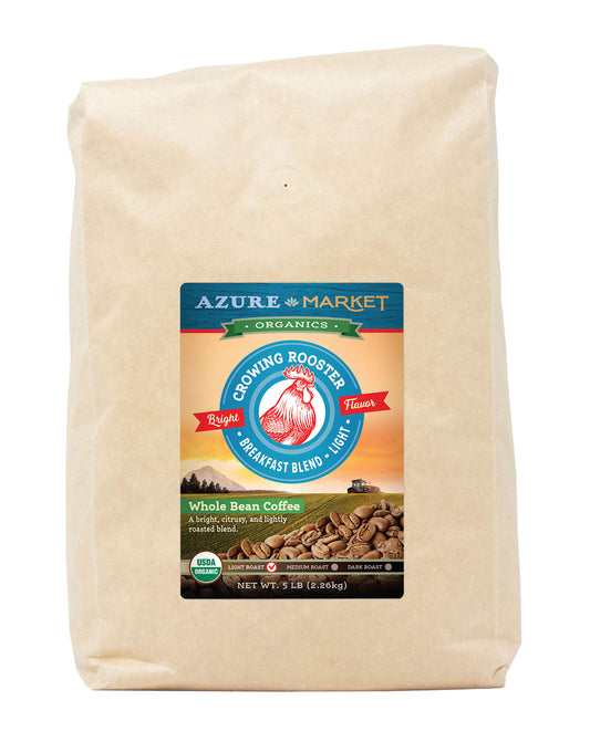 Coffee Whole Bean, Breakfast Blend, Light Roast, Organic