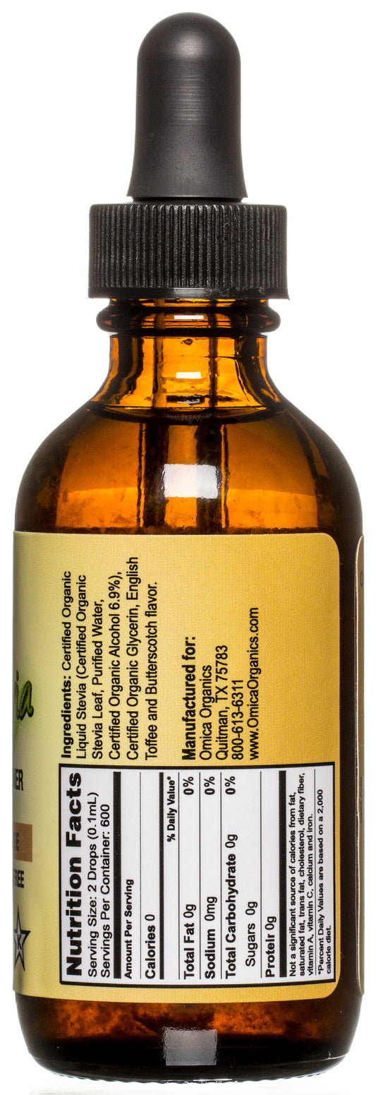 Liquid Stevia Butterscotch Toffee, Organic