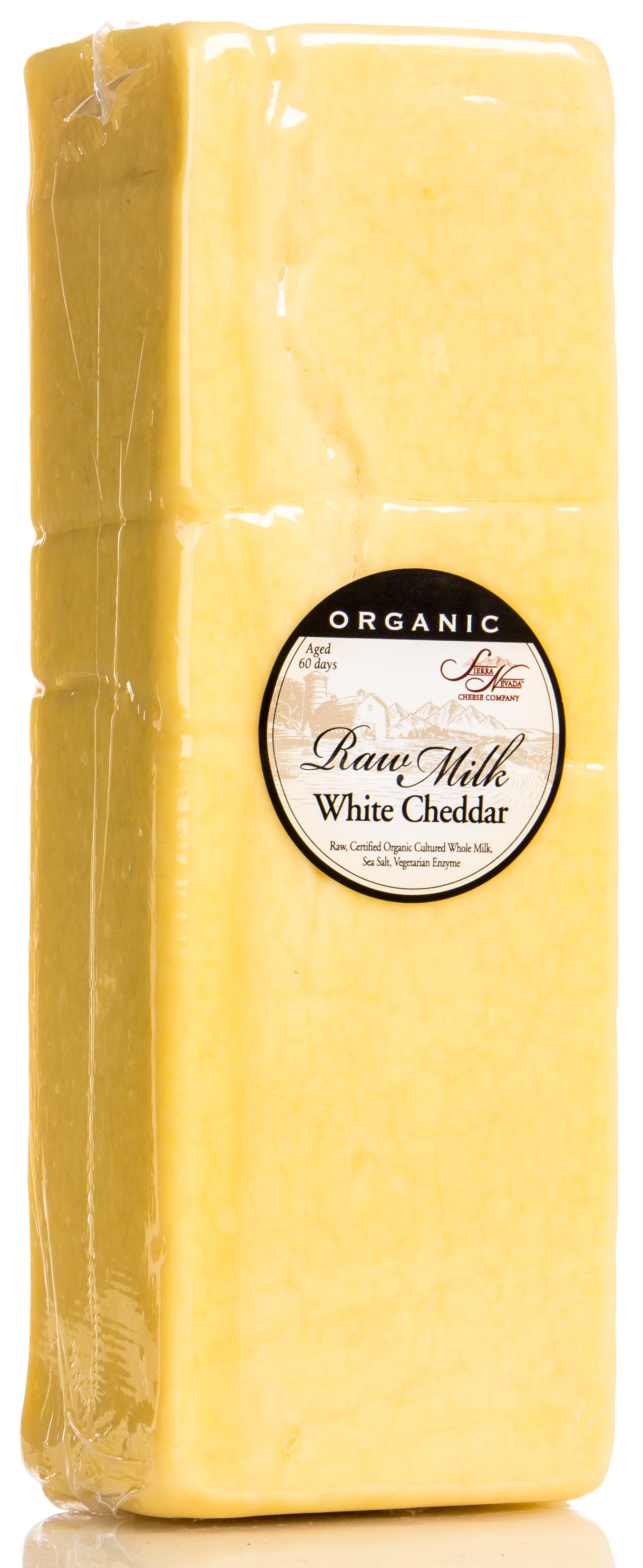 Traditional White Cheddar Cheese Loaf, Raw, Grass Fed, Organic, Random Weight