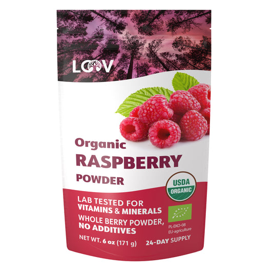 Raspberry Powder, Freeze-Dried, Organic