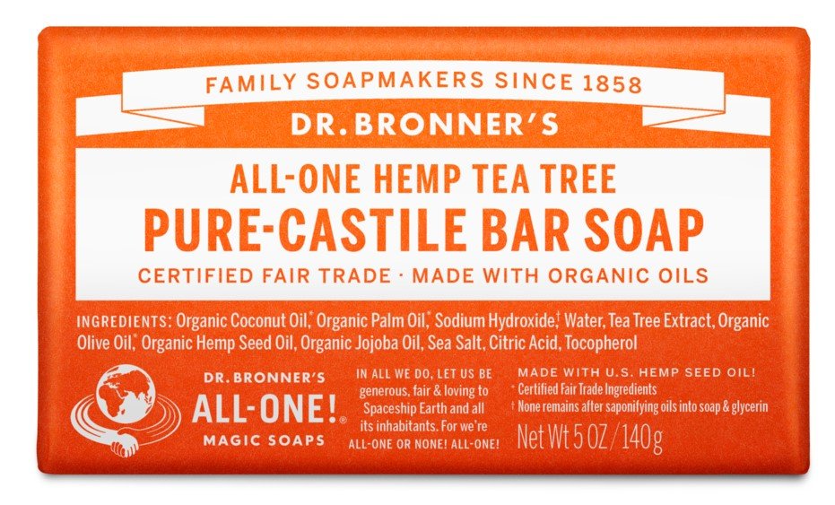 @Hemp Tea Tree Pure Castile Soap, Organic