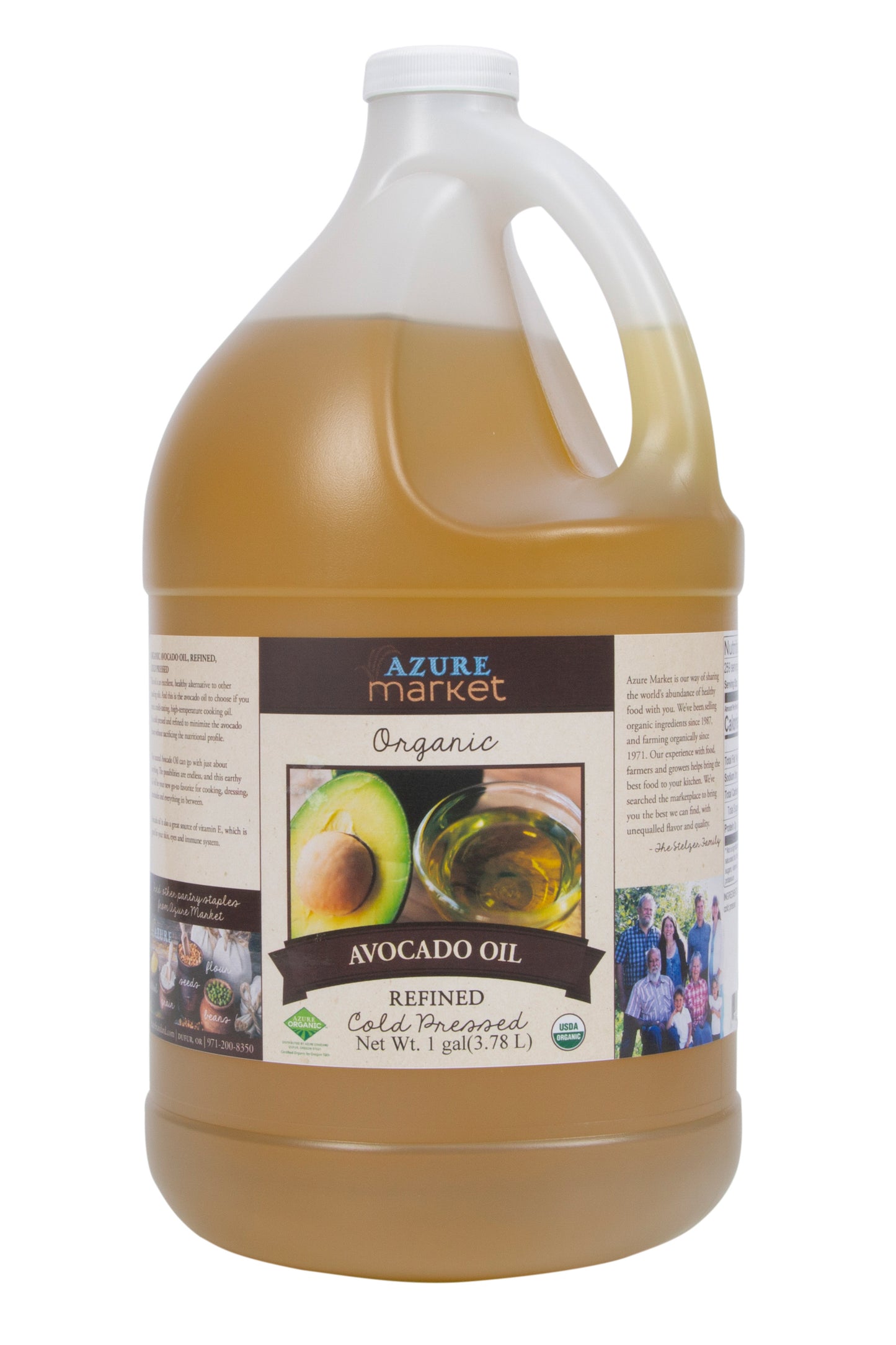 Avocado Oil, Cold Pressed, Refined, Organic