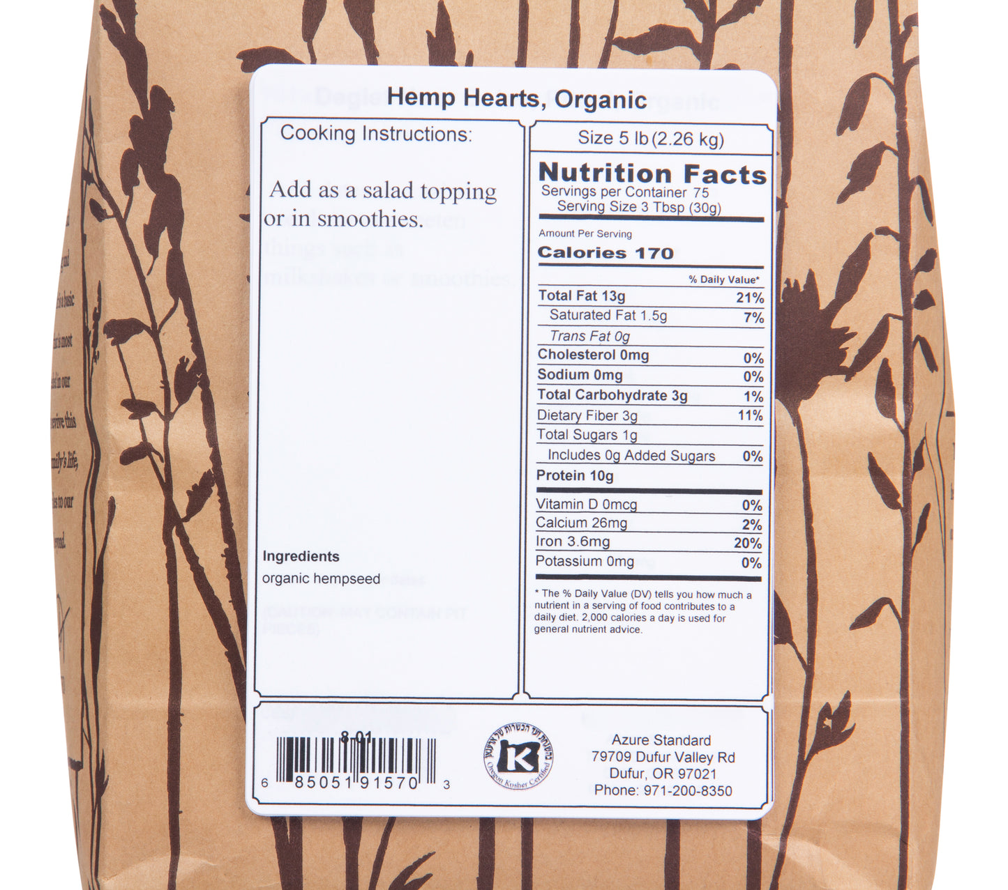 Hemp Hearts, Organic
